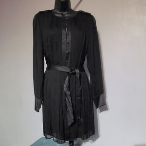 Halston Heritage Silk Black Dress